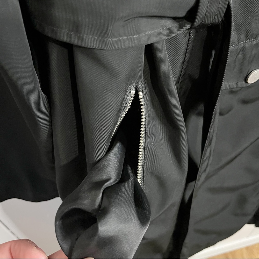 Avec Les Filles Black Trench Coat - Picture 6 of 8